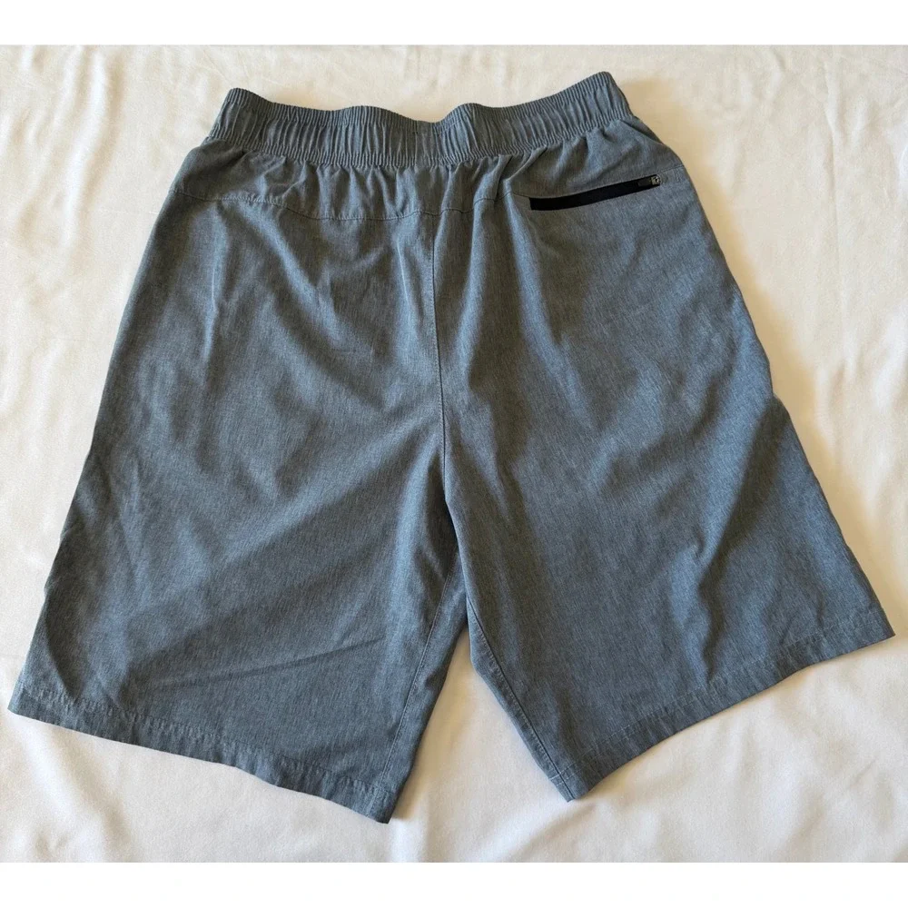 Dunlop Mens Athletic Shorts Grey Heather Tennis Training Gym Pockets Small